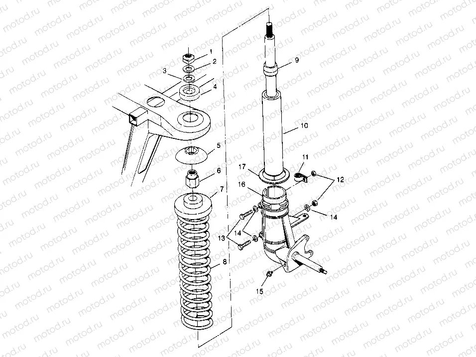 STRUT ASSEMBLY 2X4 400L W957540 (4930093009B001) | STRUT ASSEMBLY 2X4 400L W957540 (4930093009B001)