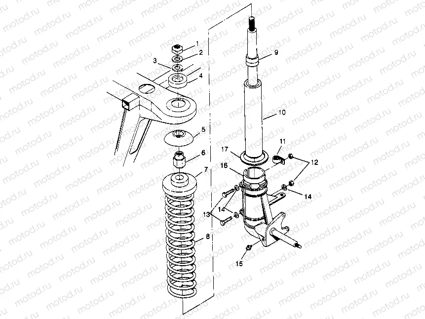 STRUT ASSEMBLY Sport 400L W958540 (4930133013B002) | STRUT ASSEMBLY Sport 400L W958540 (4930133013B002)