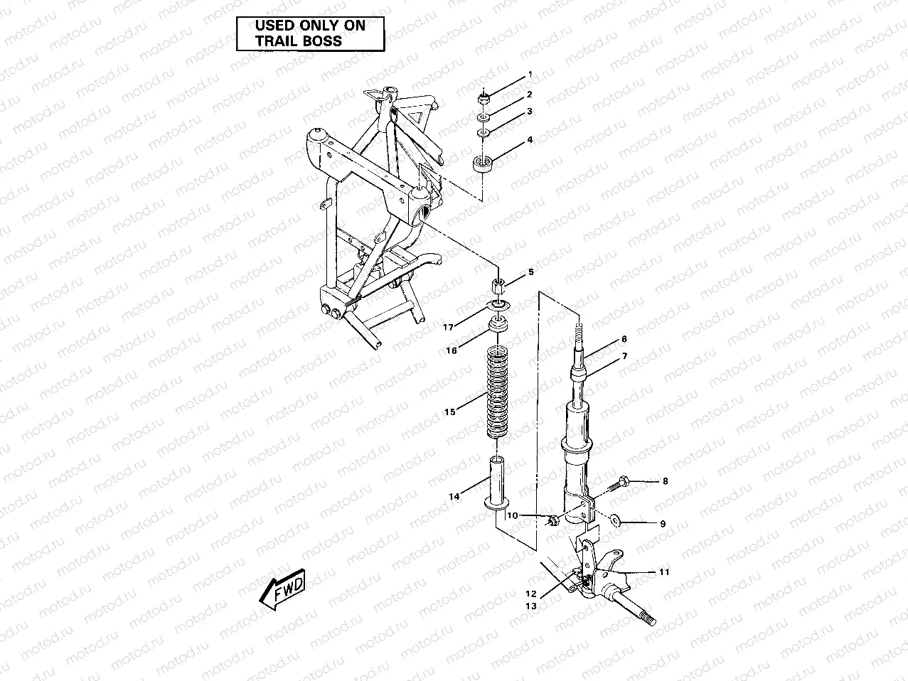 Strut Assembly-Trail Boss (4910981098024A) | Strut Assembly-Trail Boss (4910981098024A)