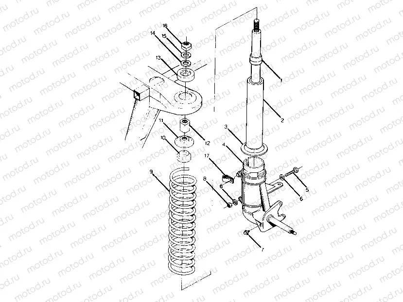 STRUT ASSEMBLY TRAIL BOSS (4919771977008A) | STRUT ASSEMBLY TRAIL BOSS (4919771977008A)