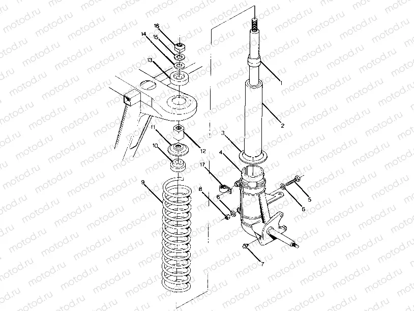 STRUT ASSEMBLY Trail Boss / W928527 (4922892289008A) | STRUT ASSEMBLY Trail Boss / W928527 (4922892289008A)