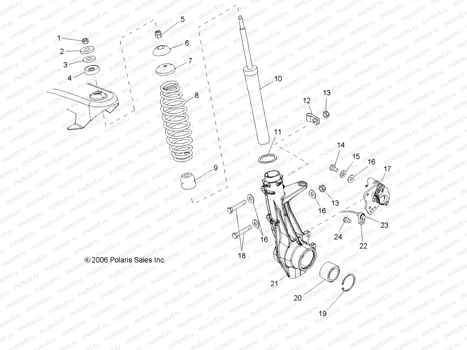STRUT | STRUT, FRONT - R07RH68AD/AG/AH/AK/AL/AO/AP/AW (49RGRSTRUTFRT077006X6)