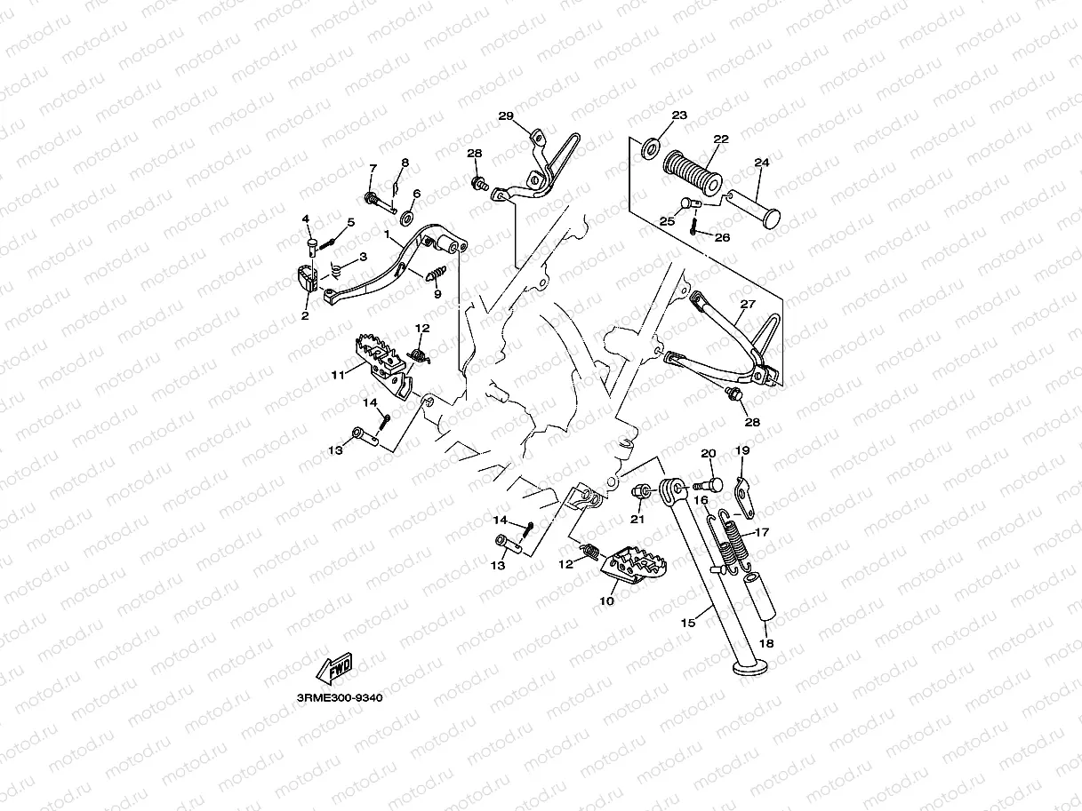 SUPPORT & REPOSE PIED