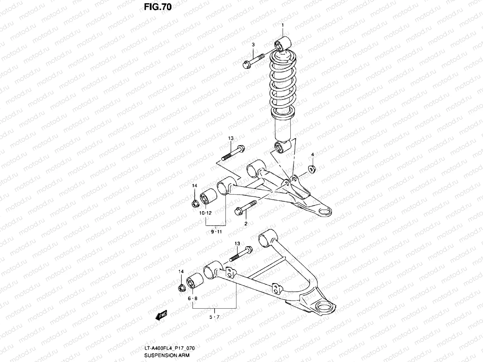 SUSPENSION ARM (LT-A400FL4 P17)