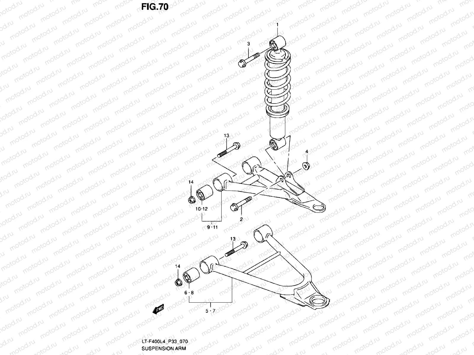 SUSPENSION ARM (LT-F400ZL4 P33)