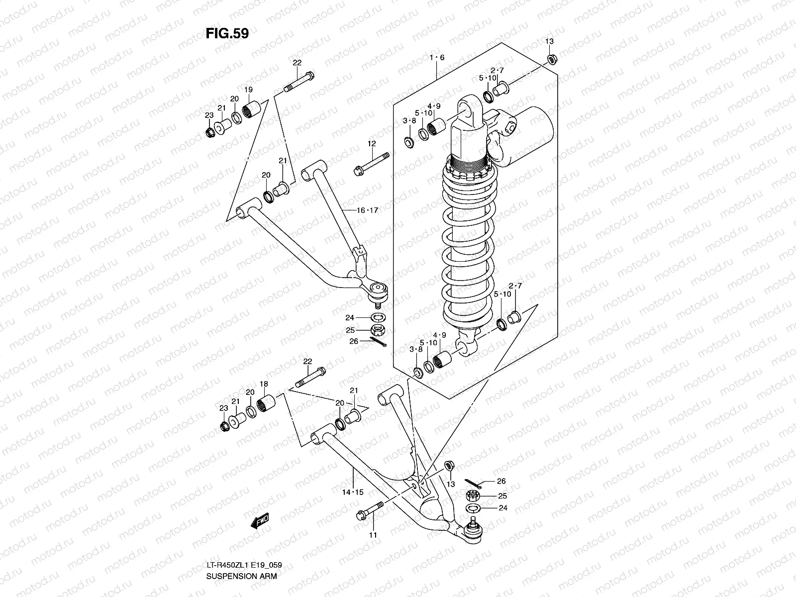 SUSPENSION ARM (LT-R450ZL1 E19)