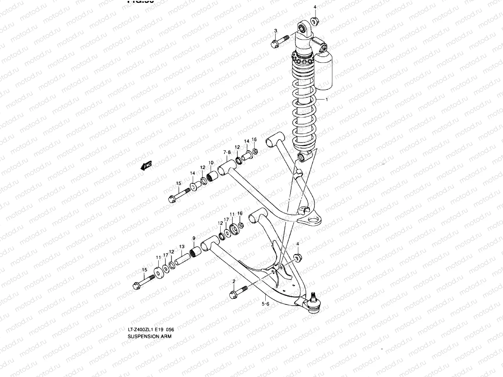 SUSPENSION ARM (LT-Z400L1 E19)