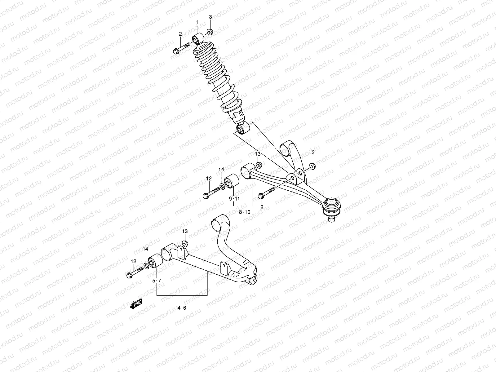 SUSPENSION ARM (MODEL Y/K1/K2)