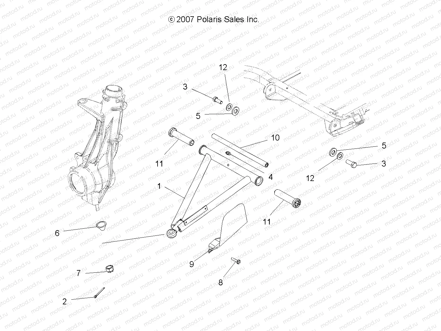 SUSPENSION | SUSPENSION, A-ARM and STRUT MOUNTING - A08BG50FA (49ATVAARM08SCRAM)