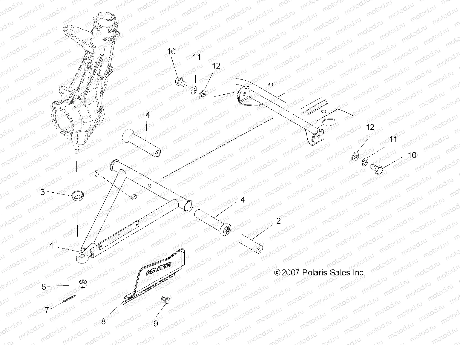 SUSPENSION | SUSPENSION, A-ARM and STRUT MOUNTING - A08MH50SS/SQ  (49ATVAARM08SP500)