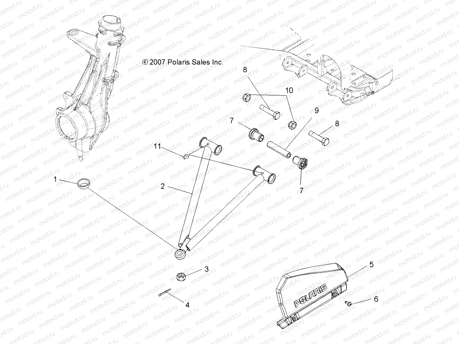 SUSPENSION | SUSPENSION, A-ARM and STRUT MOUNTING - A08TN50EA (49ATVAARM08SPX25)