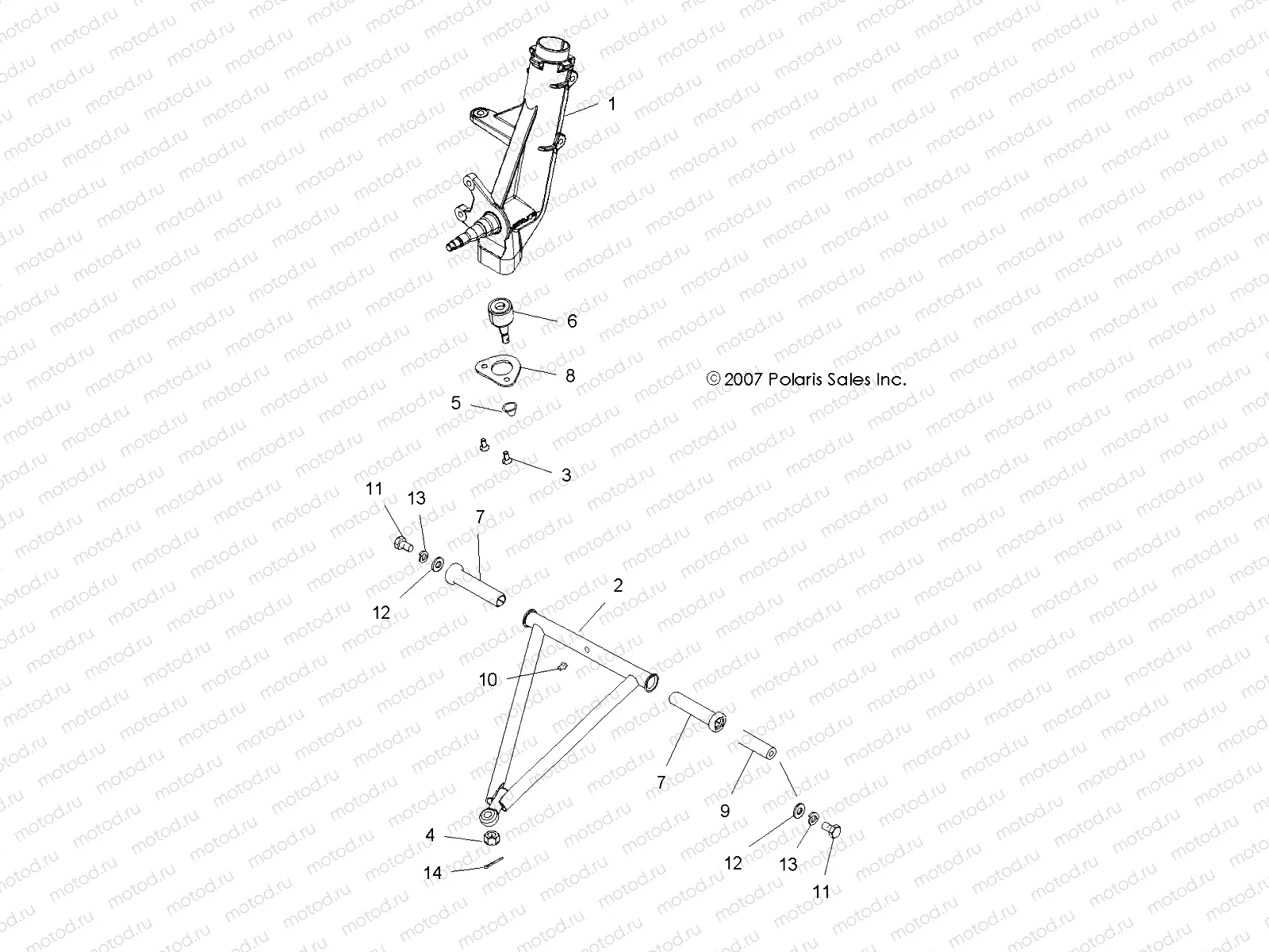 SUSPENSION | SUSPENSION, A-ARM and STRUT MOUNTING - A09BA50FA (49ATVSUSPFRT08SCRAM2X4)