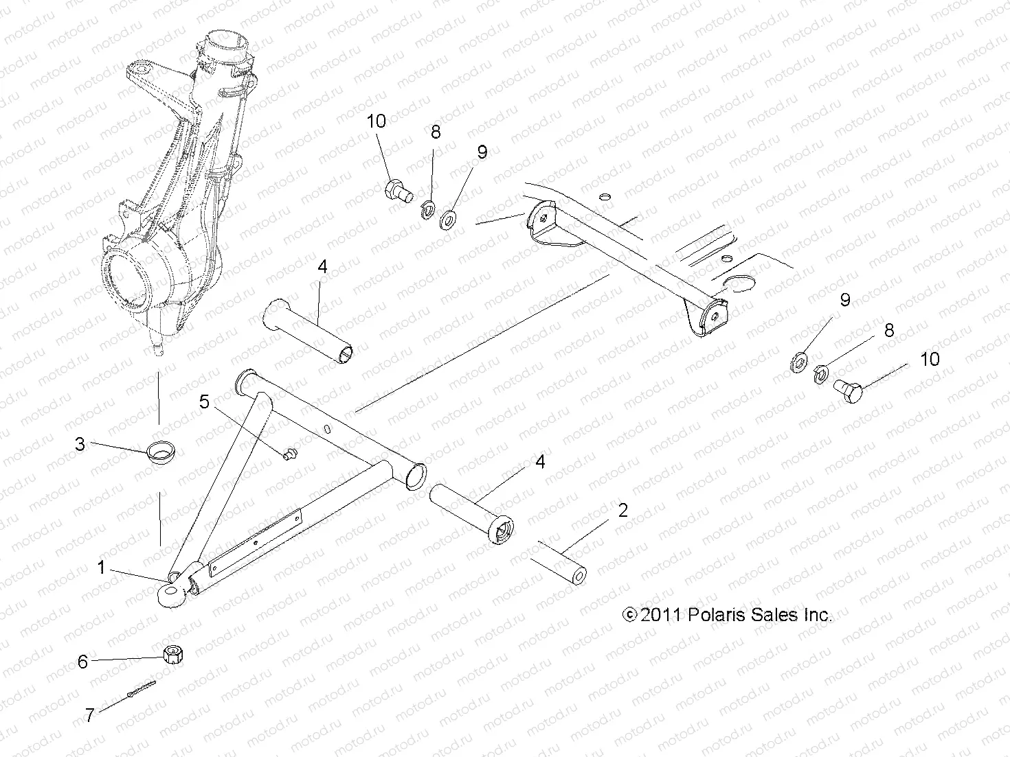 SUSPENSION | SUSPENSION, A-ARM and STRUT MOUNTING - A12MB46FZ  (49ATVAARM11HAWK)