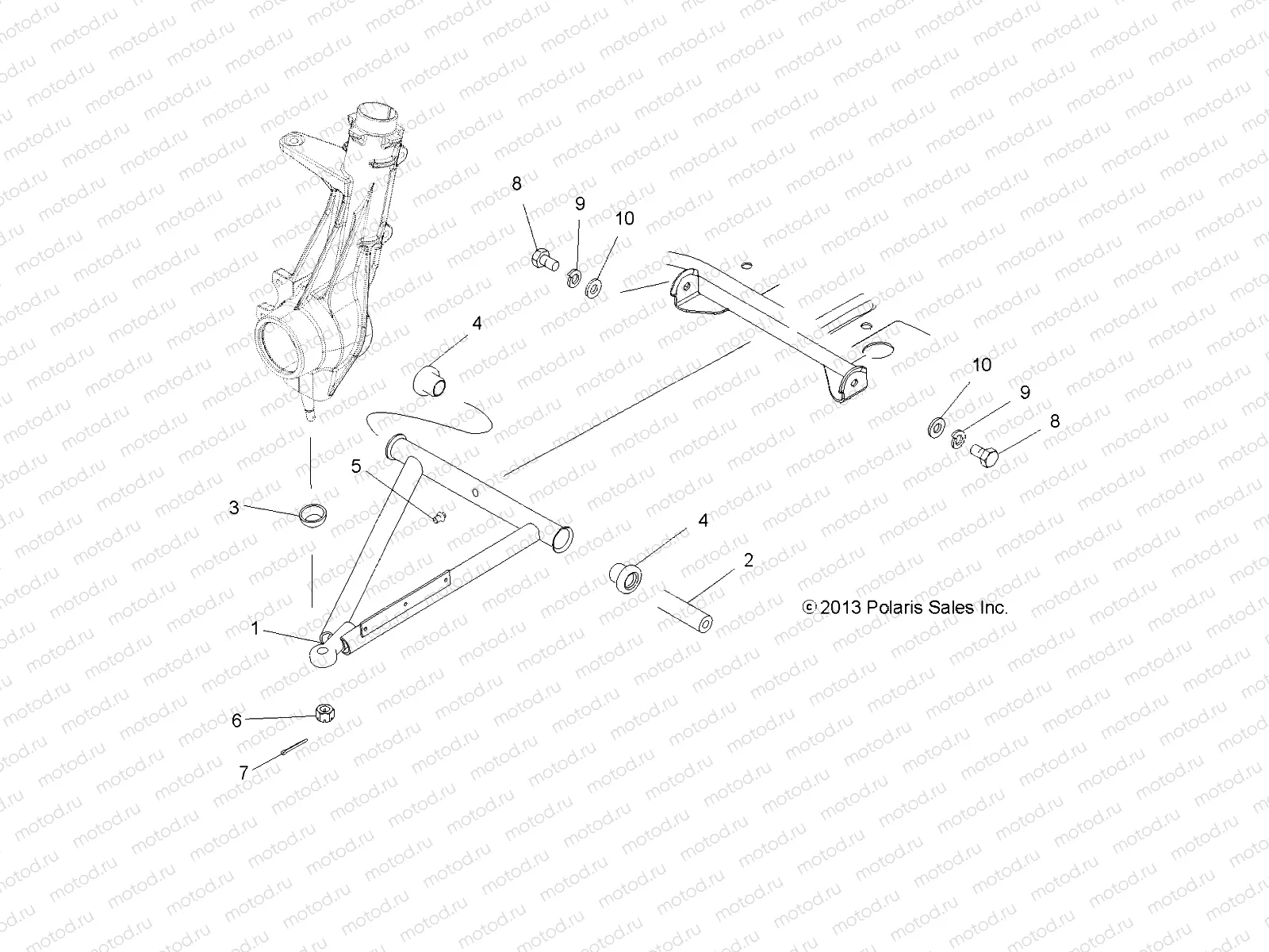 SUSPENSION | SUSPENSION, A-ARM and STRUT MOUNTING - A13MB46TH  (49ATVAARM13SP500)