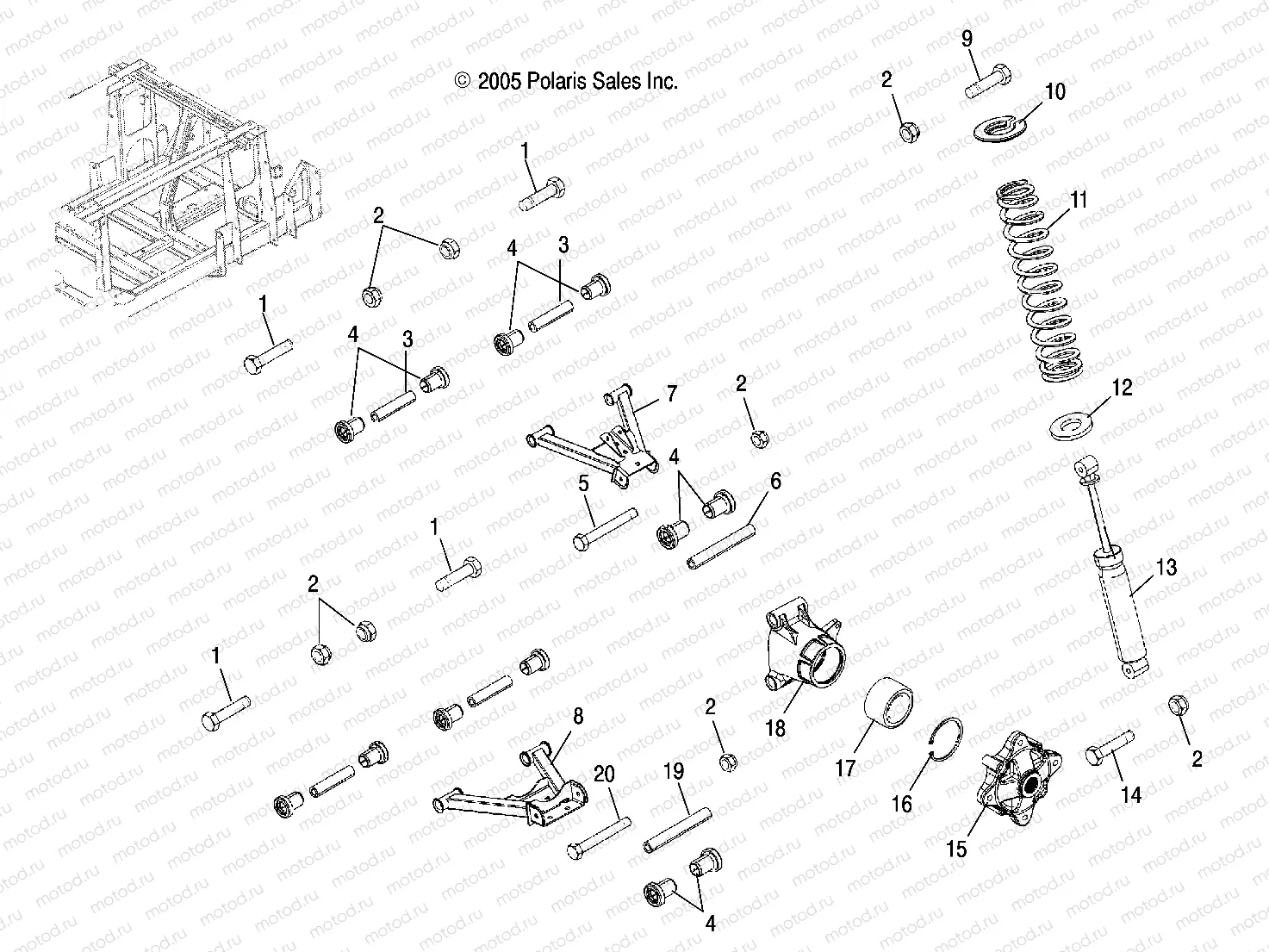 SUSPENSION | SUSPENSION, A-ARMS, MID DRIVE - R09RF68AF/AR/AZ (49RGRAARM097006X6)