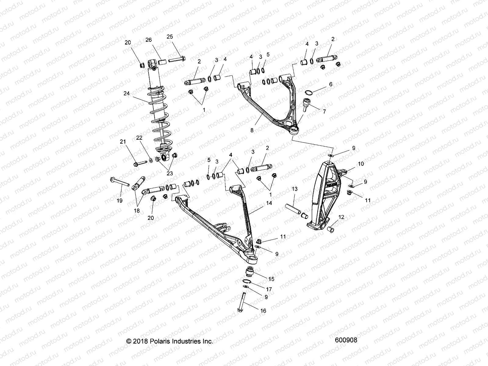 SUSPENSION | SUSPENSION, CONTROL ARMS and SPINDLE - S20EFK6PS/6PEB (600908)