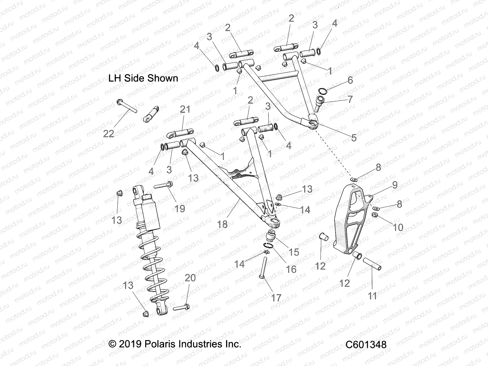 SUSPENSION | SUSPENSION, CONTROL ARMS and SPINDLE - S21EKL8RS ALL OPTIONS (C601348)