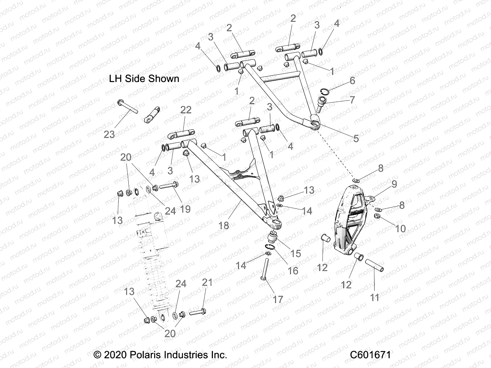 SUSPENSION | SUSPENSION, CONTROL ARMS and SPINDLE - S21TLC8RS/8RE ALL OPTIONS (C601671)