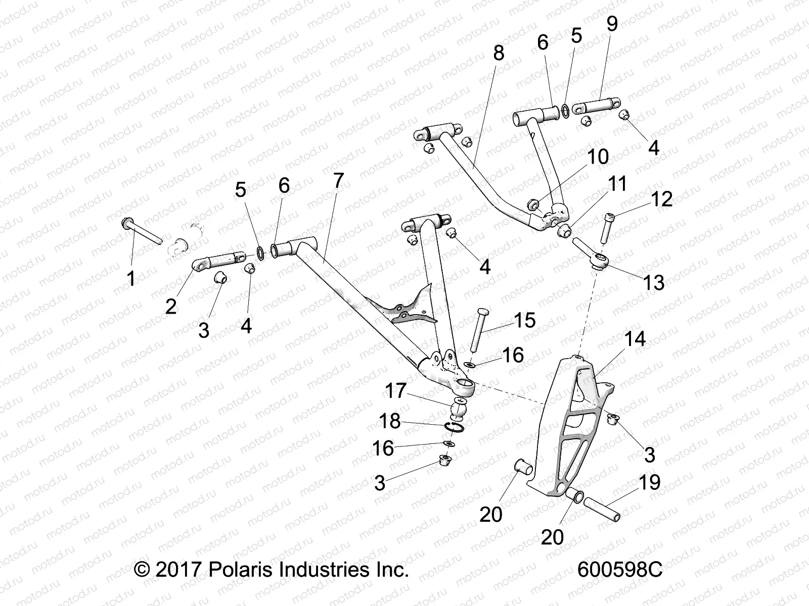 SUSPENSION | SUSPENSION, CONTROL ARMS and SPINDLE - S22EEG6PSL (600598C)