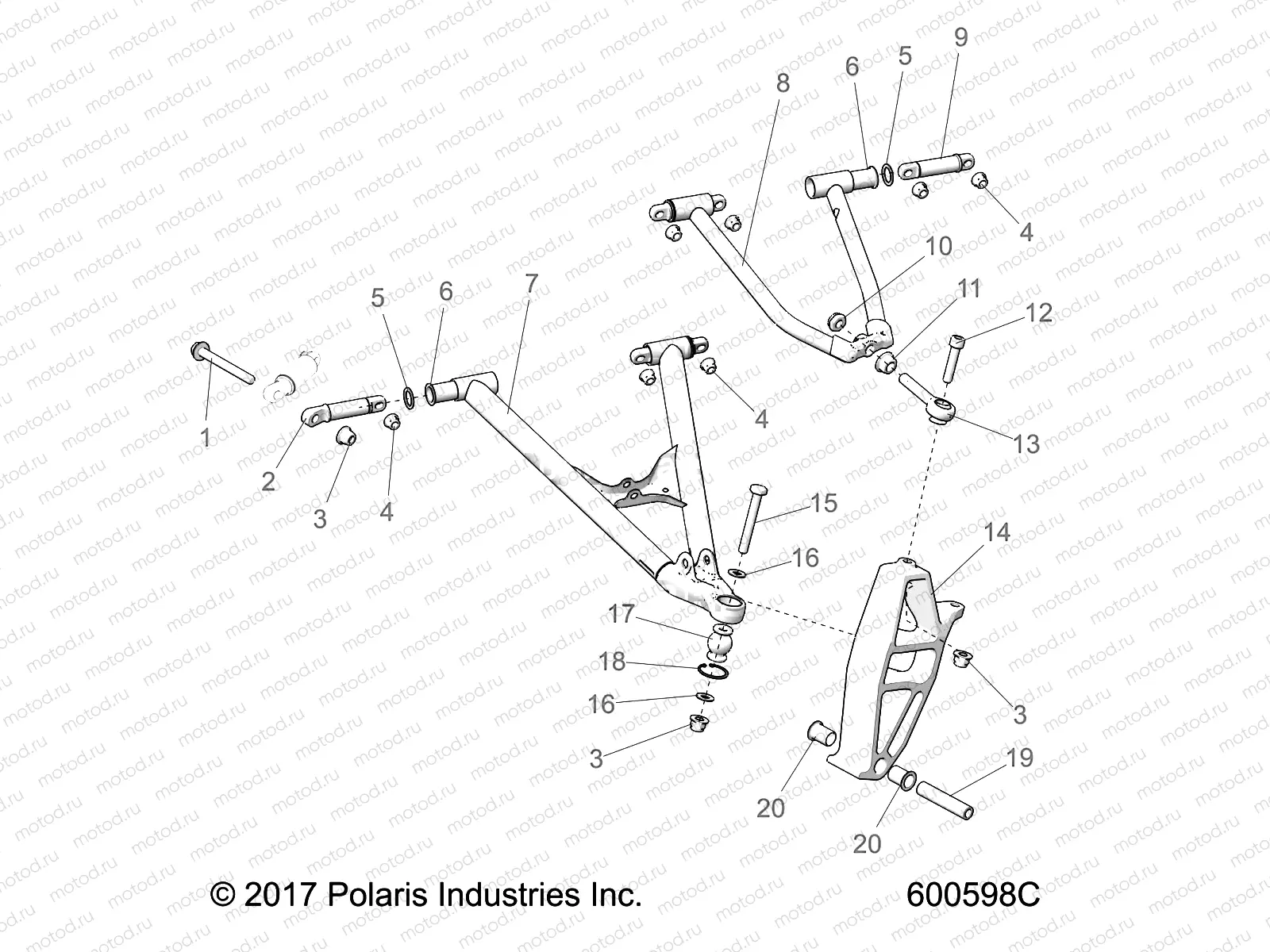 SUSPENSION | SUSPENSION, CONTROL ARMS and SPINDLE - S22FJE8PS/PE/FJP8PS/PE ALL OPTIONS (600598C)