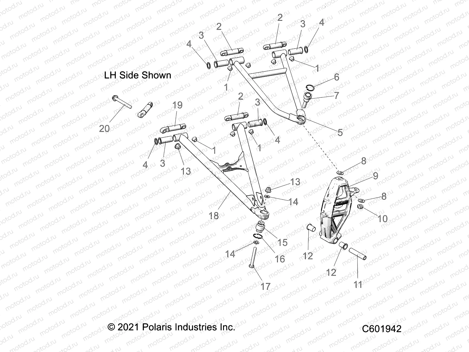 SUSPENSION | SUSPENSION, CONTROL ARMS and SPINDLE - S22TKL6RS/6RE ALL OPTIONS (C601942)
