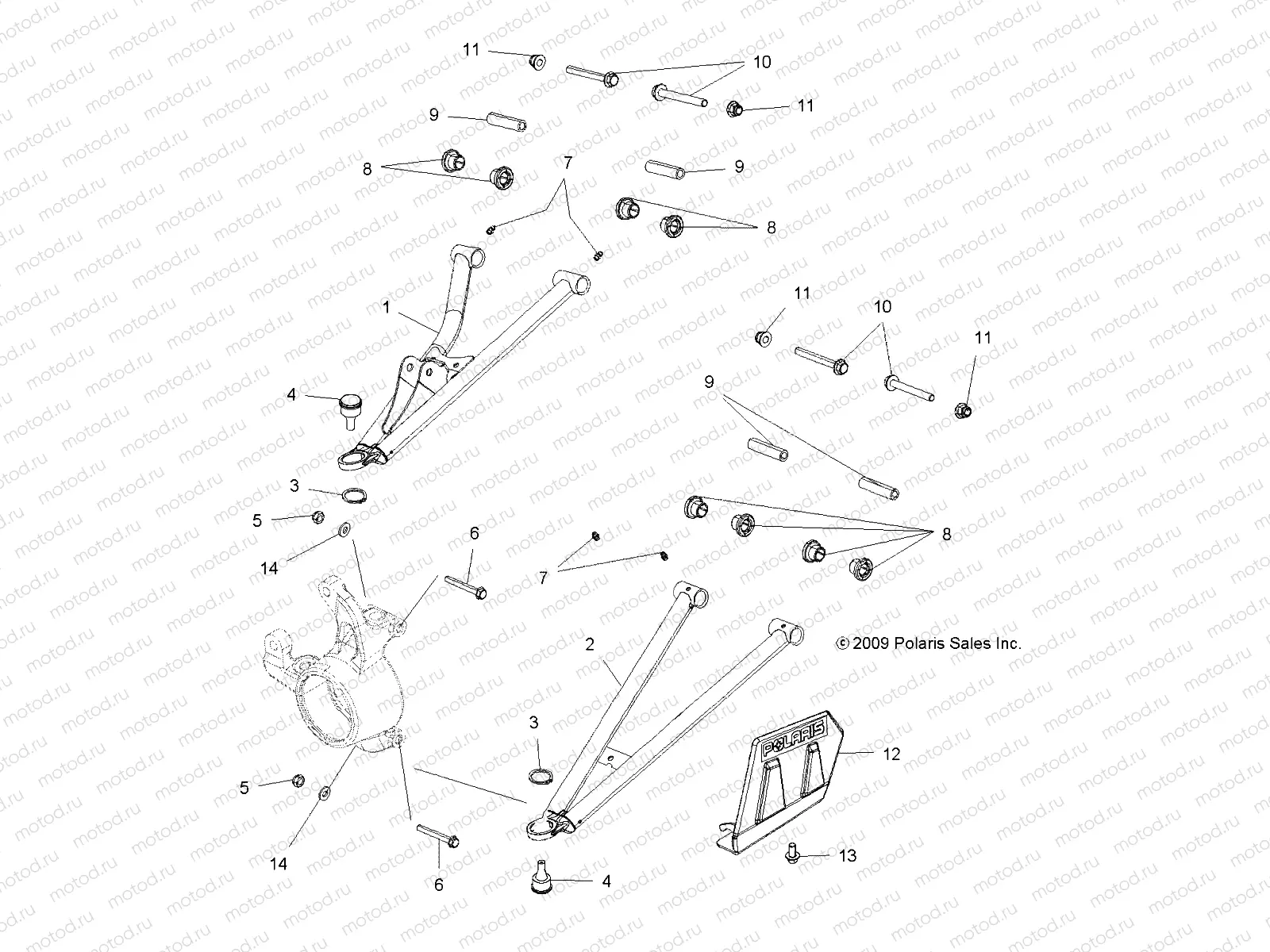 SUSPENSION | SUSPENSION, FRONT A-ARMS - A11ZX85AB/AK/AL/AO/AS/AT/AW/AX (49ATVSUSPFRT10SPTRGEPS)