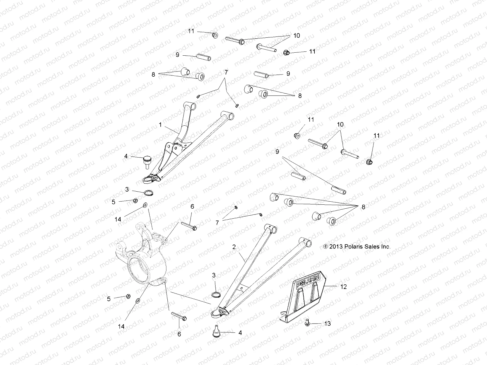 SUSPENSION | SUSPENSION, FRONT A-ARMS - A15SXE95FK (49ATVSUSPFRT13SP550)