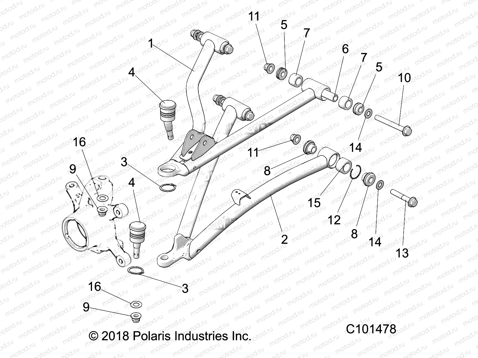 SUSPENSION | SUSPENSION, FRONT A-ARMS - A23SLE95PK (C101478)