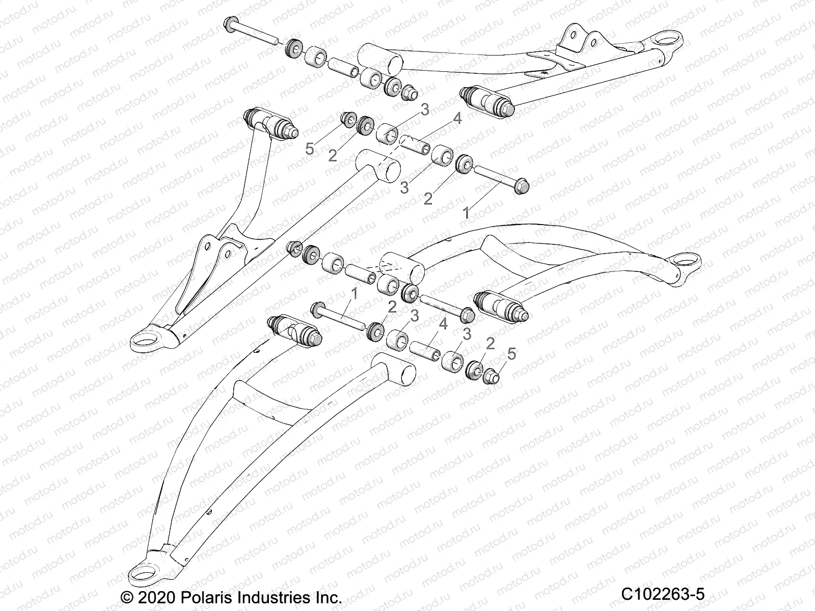SUSPENSION | SUSPENSION, FRONT A-ARMS MOUNTING - A23SXE95PG/PK (C102263-5)