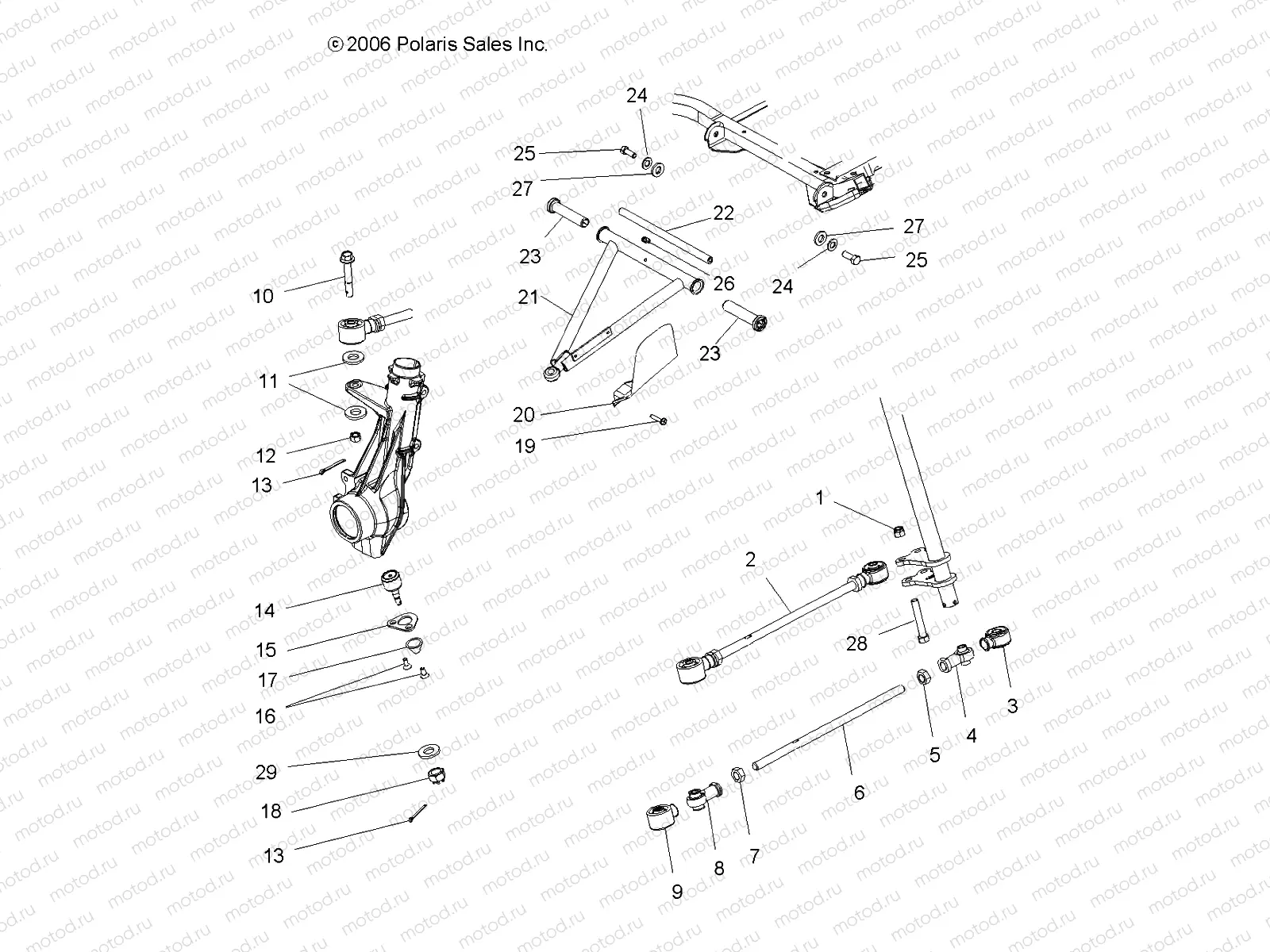 SUSPENSION | SUSPENSION, FRONT - A07BG50AA/FA (49ATVAARMSCRAM)