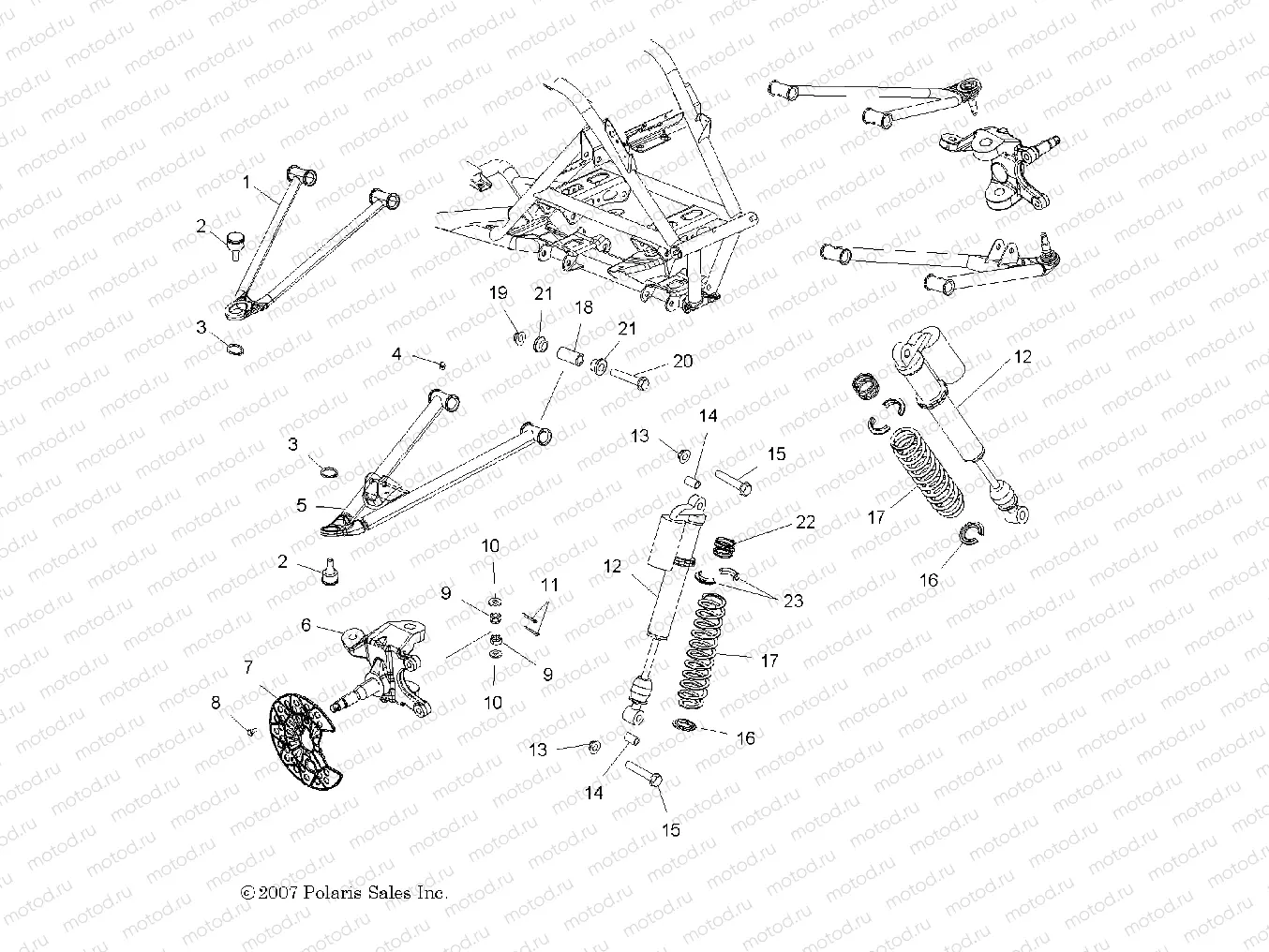 SUSPENSION | SUSPENSION, FRONT - A08GJ45AA (49ATVSUSPFRT08OUT450S)