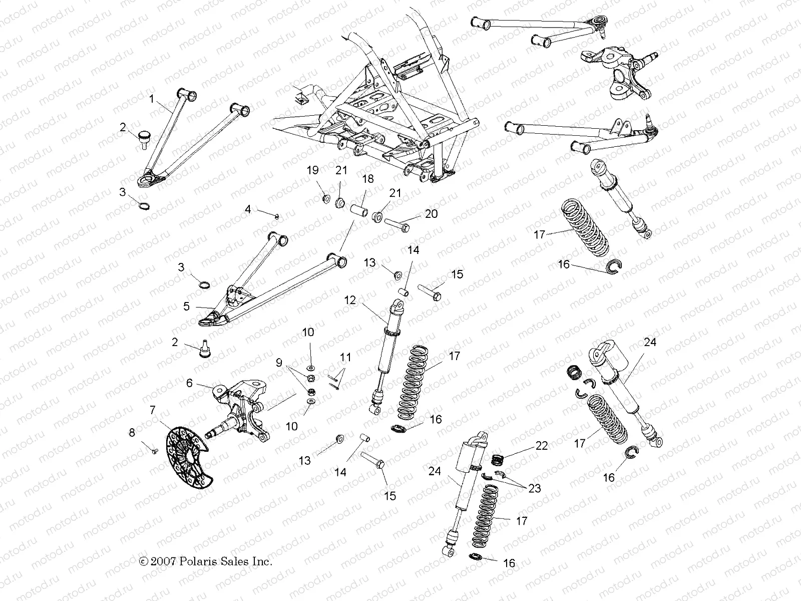 SUSPENSION | SUSPENSION, FRONT - A08GJ52AA/AB/AC (49ATVSUSPFRT08OUT525S)