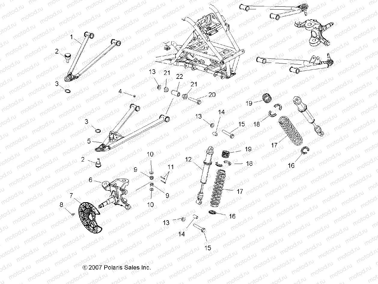 SUSPENSION | SUSPENSION, FRONT - A08GP52AA (49ATVSUSPFRT08OUT525)