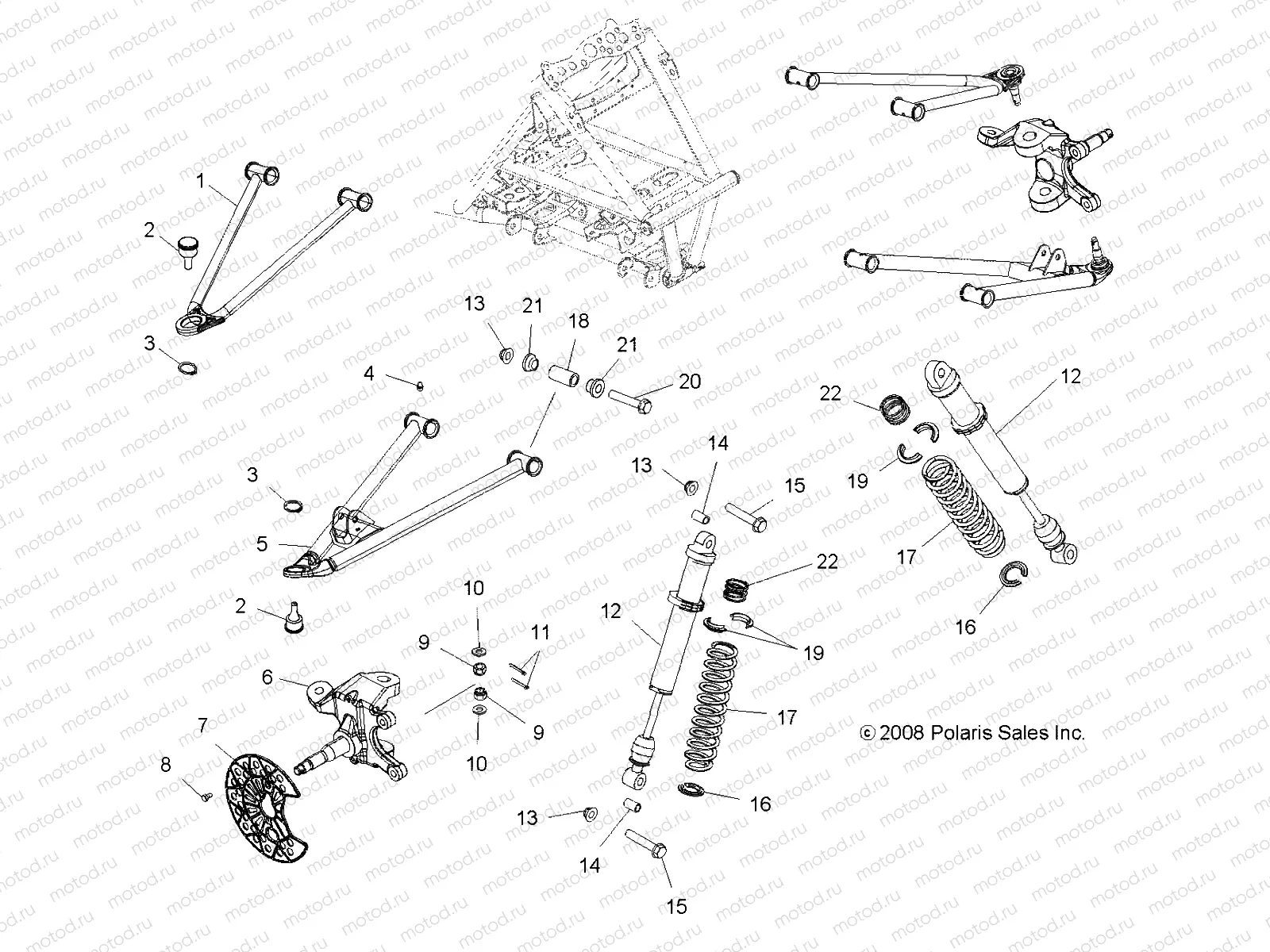 SUSPENSION | SUSPENSION, FRONT - A09GP52AA (49ATVSUSPFRT09OUT525IRS)