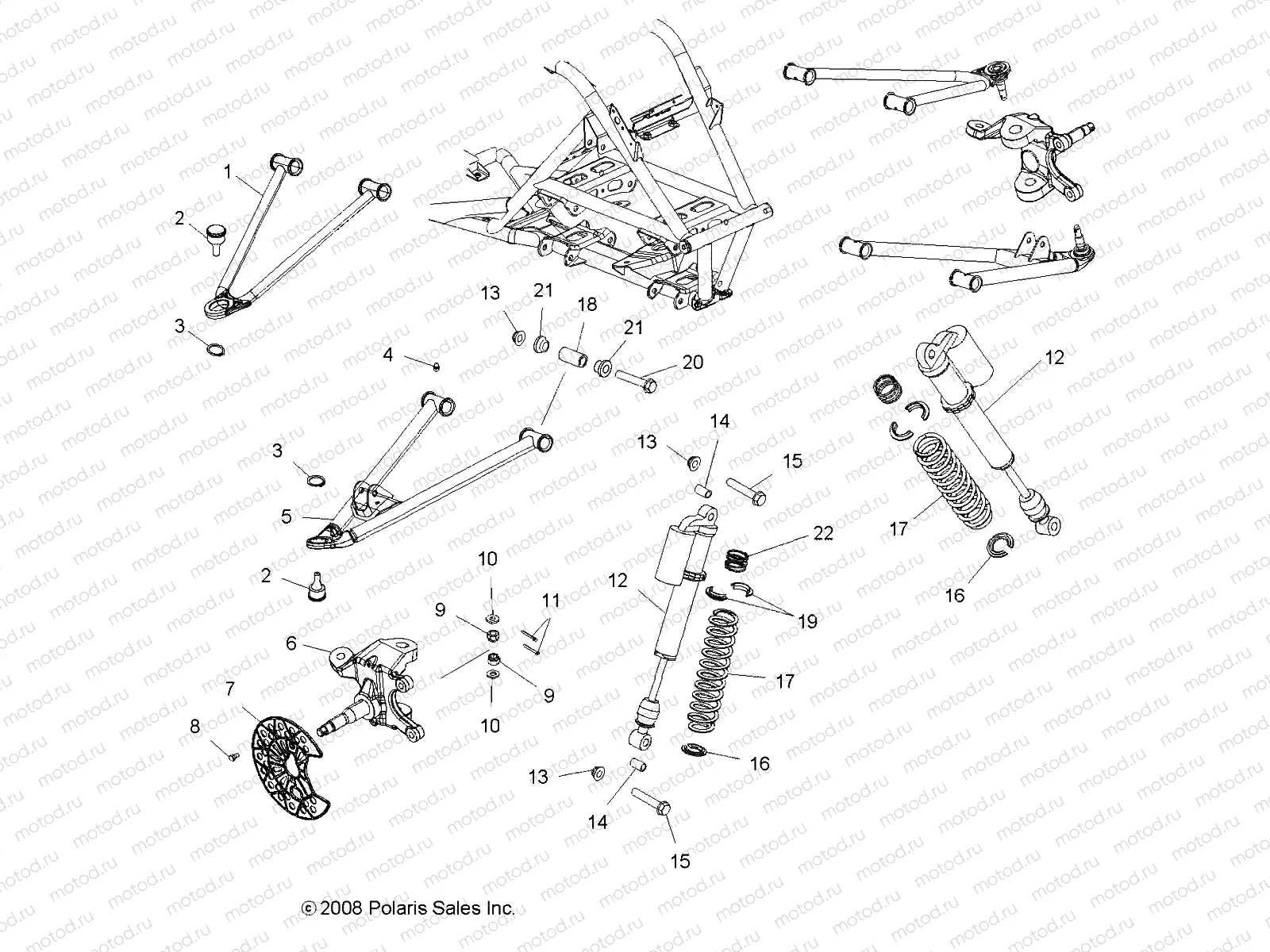 SUSPENSION | SUSPENSION, FRONT - A10GJ45AA (49ATVSUSPFRT09OUT450)