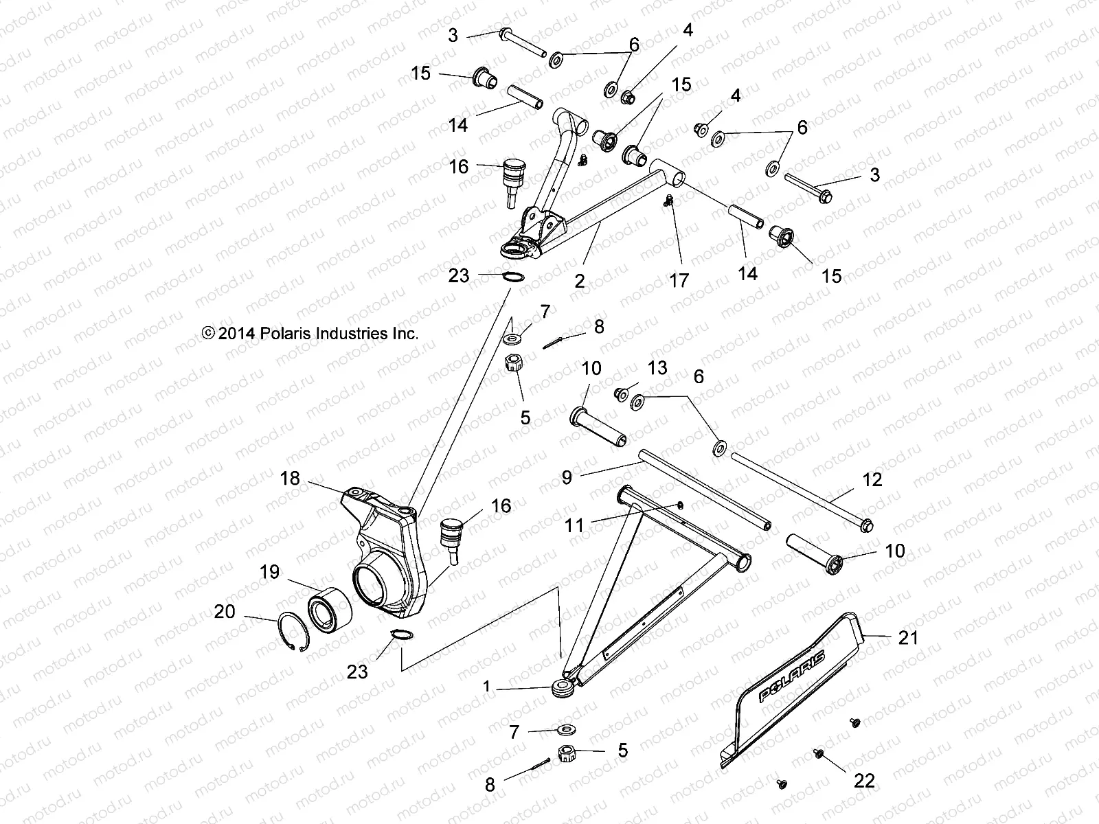 SUSPENSION | SUSPENSION, FRONT - A15SHD57AC/E57AS/AM/L57AK (49ATVSUSPFRT15570SP)