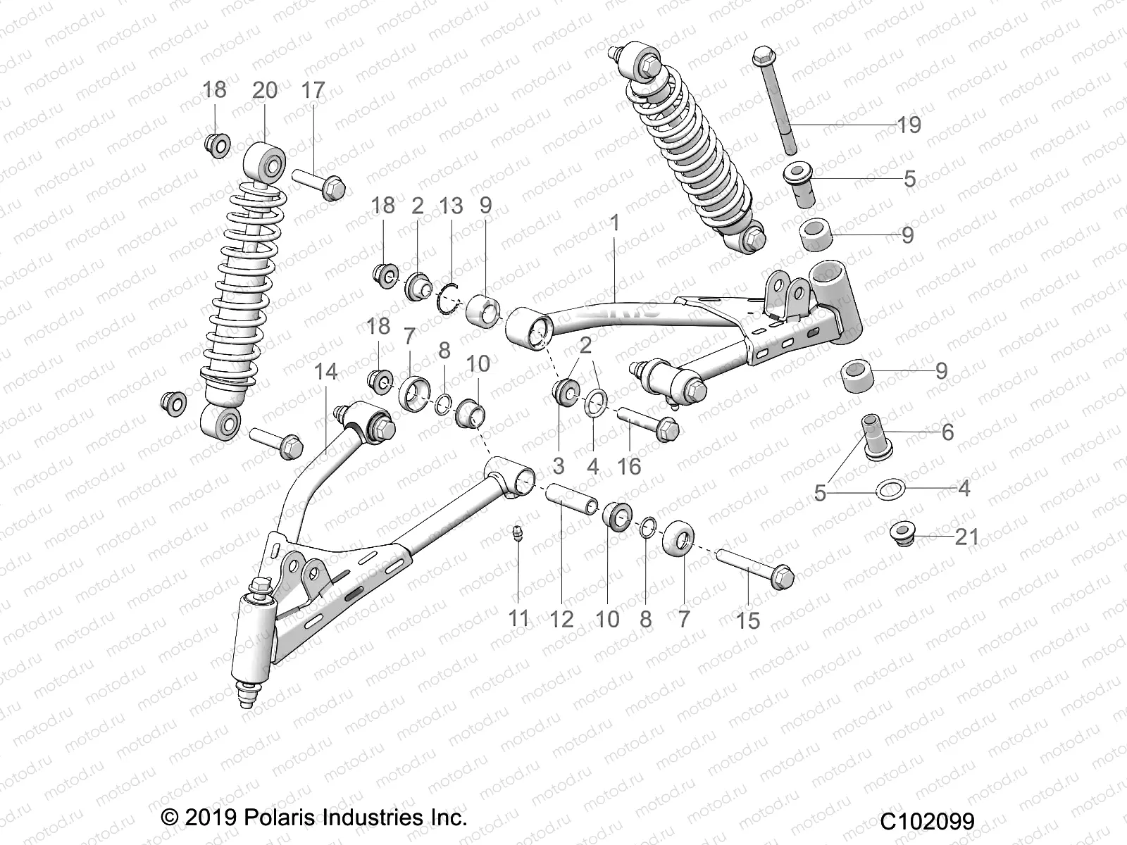 SUSPENSION | SUSPENSION, FRONT - A21HBB07N3/N7 (C102099)