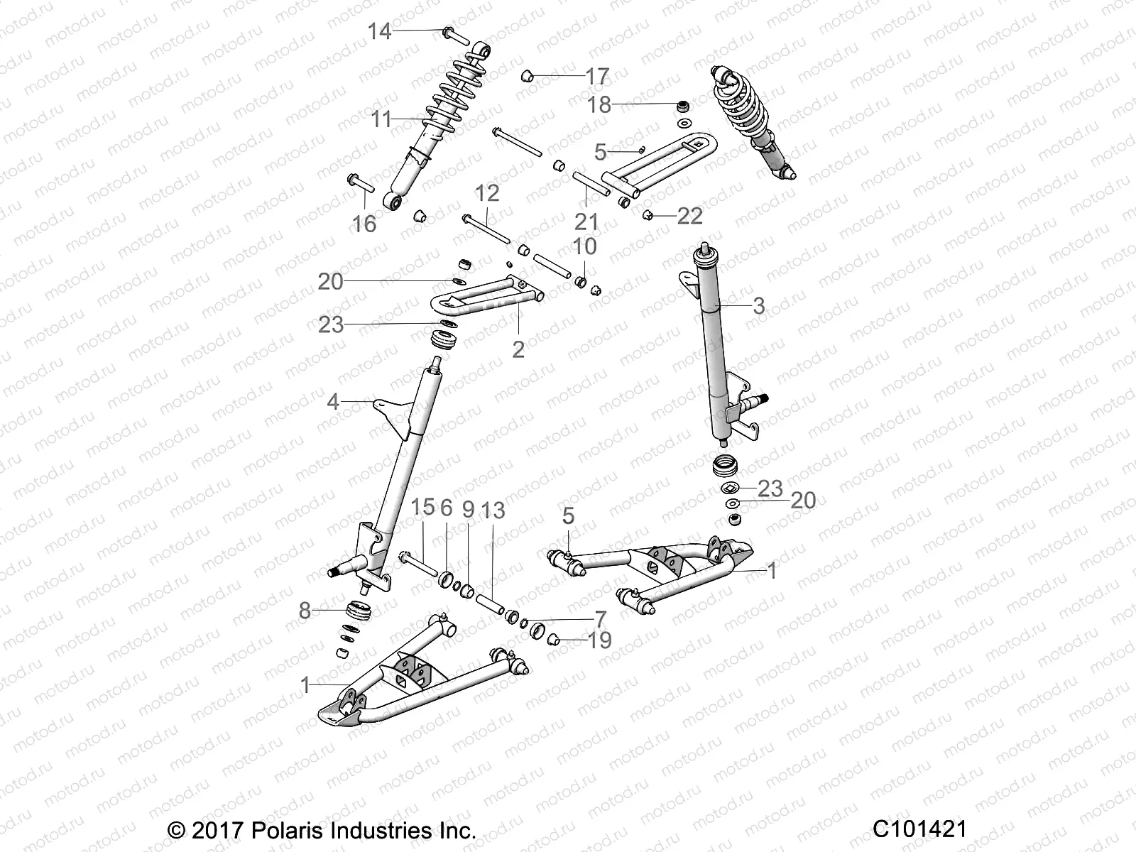 SUSPENSION | SUSPENSION, FRONT - A21HZB15A1/A2/B1/B2 (C101421)