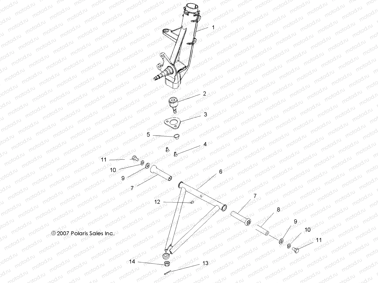 SUSPENSION | SUSPENSION, FRONT and A-ARM MOUNTING - A08CA32AA (49ATVAARM08BOSS)