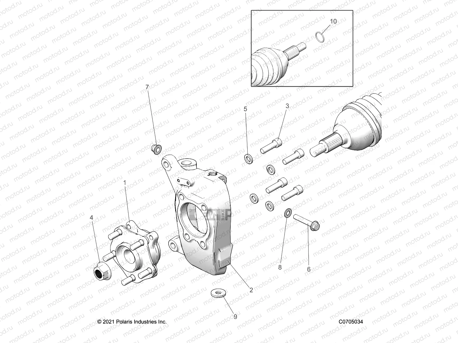 SUSPENSION | SUSPENSION, FRONT CARRIER AND HUB - Z22G4E92AJ/BJ/G4K92AP/BP/G4V92AP/BP (C0705034)