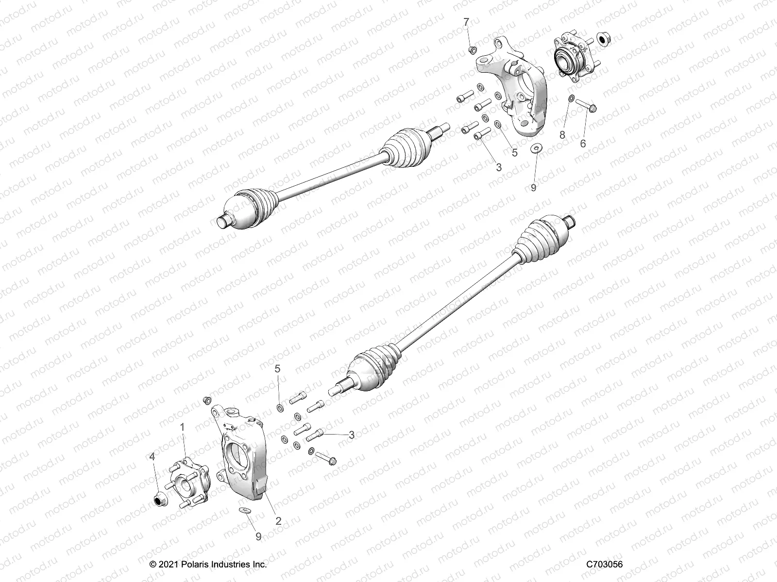 SUSPENSION | SUSPENSION, FRONT CARRIER AND HUB - Z22RME2KAG/BG/K2KAN/BN (C703056)