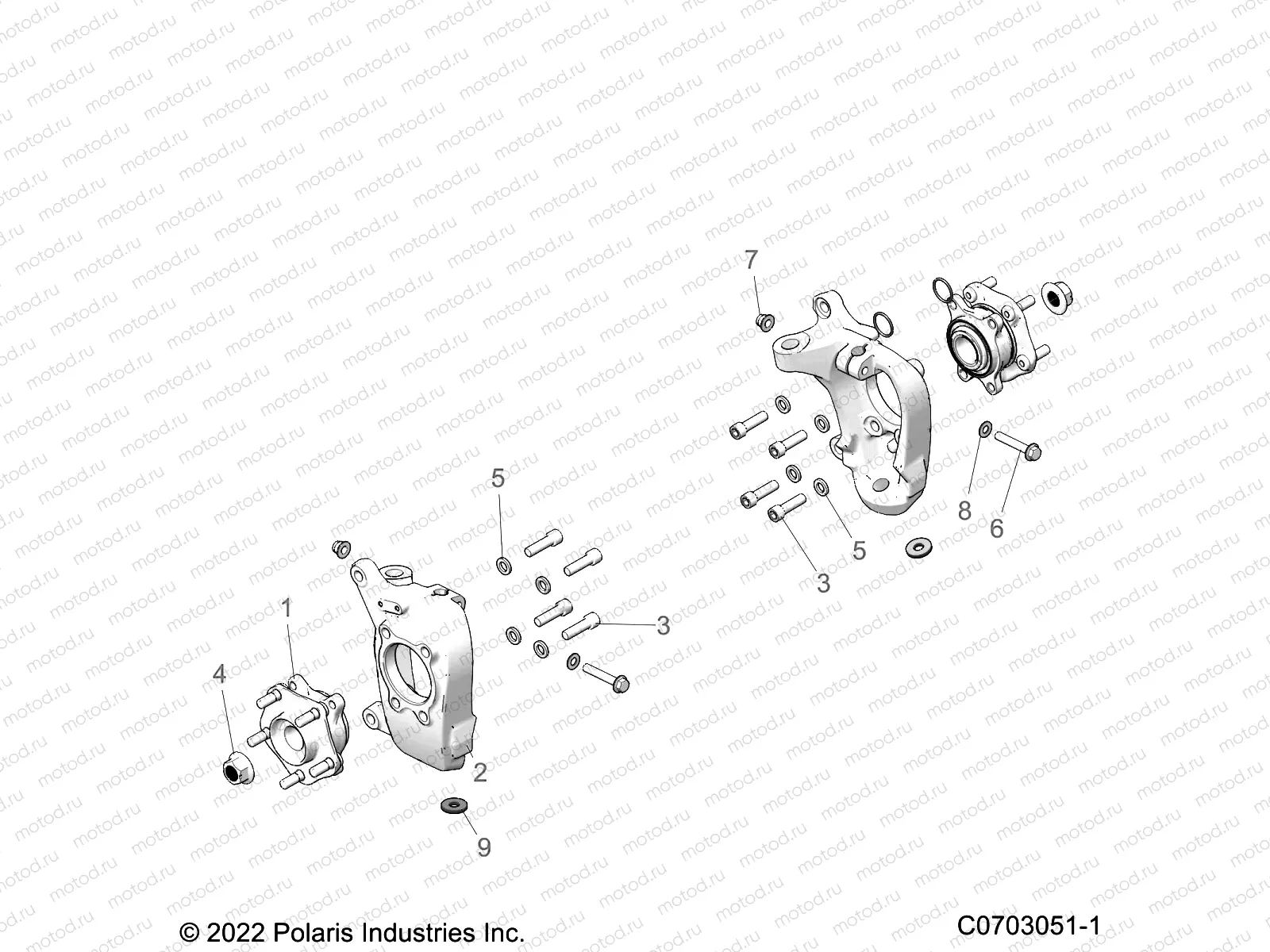 SUSPENSION | SUSPENSION, FRONT CARRIER AND HUB - Z23RGD2KAJ/AK/BJ/BK (C0703051-1)