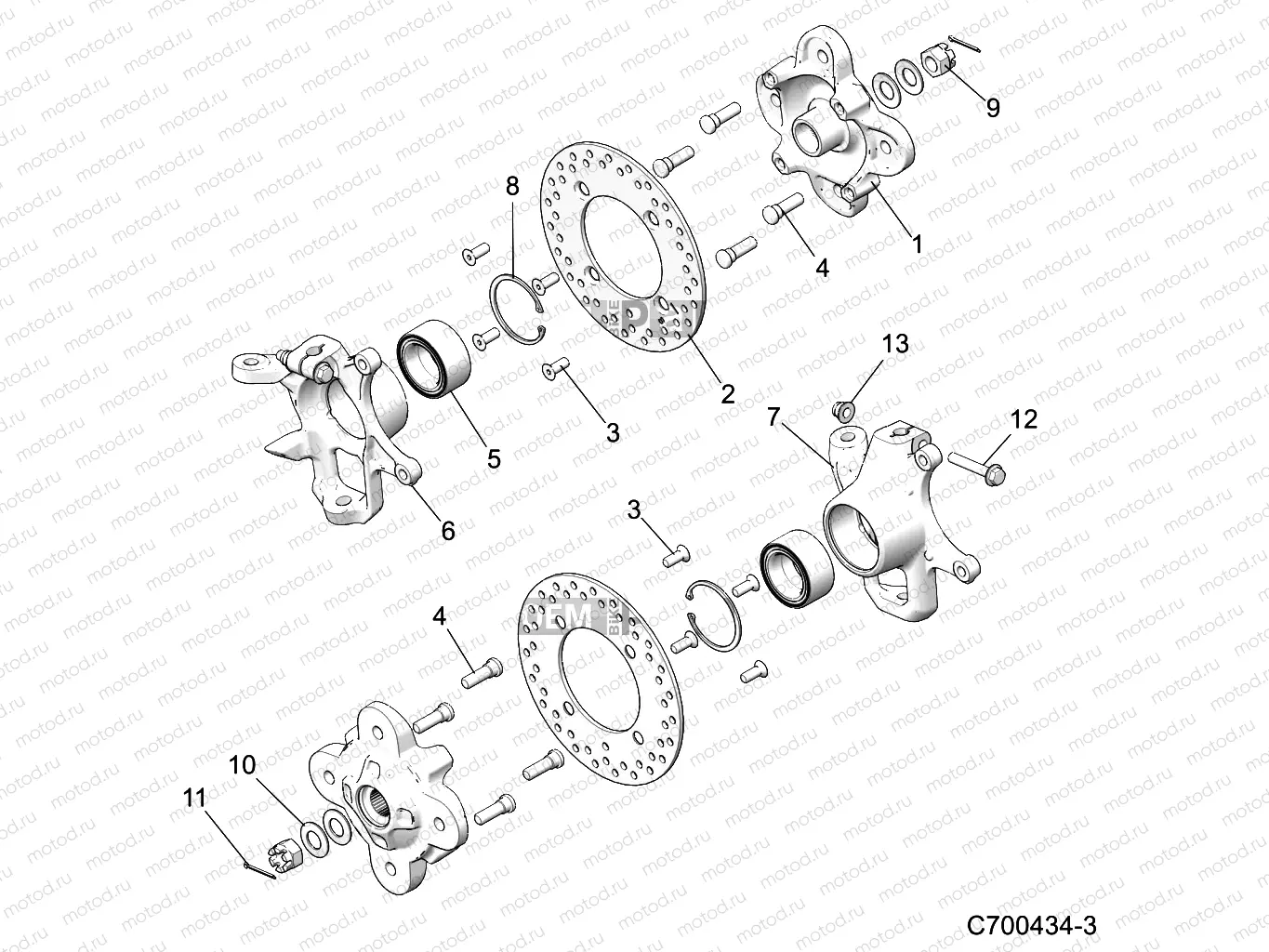 SUSPENSION | SUSPENSION, FRONT CARRIER - D21BEPD4B4 (C700434-3)