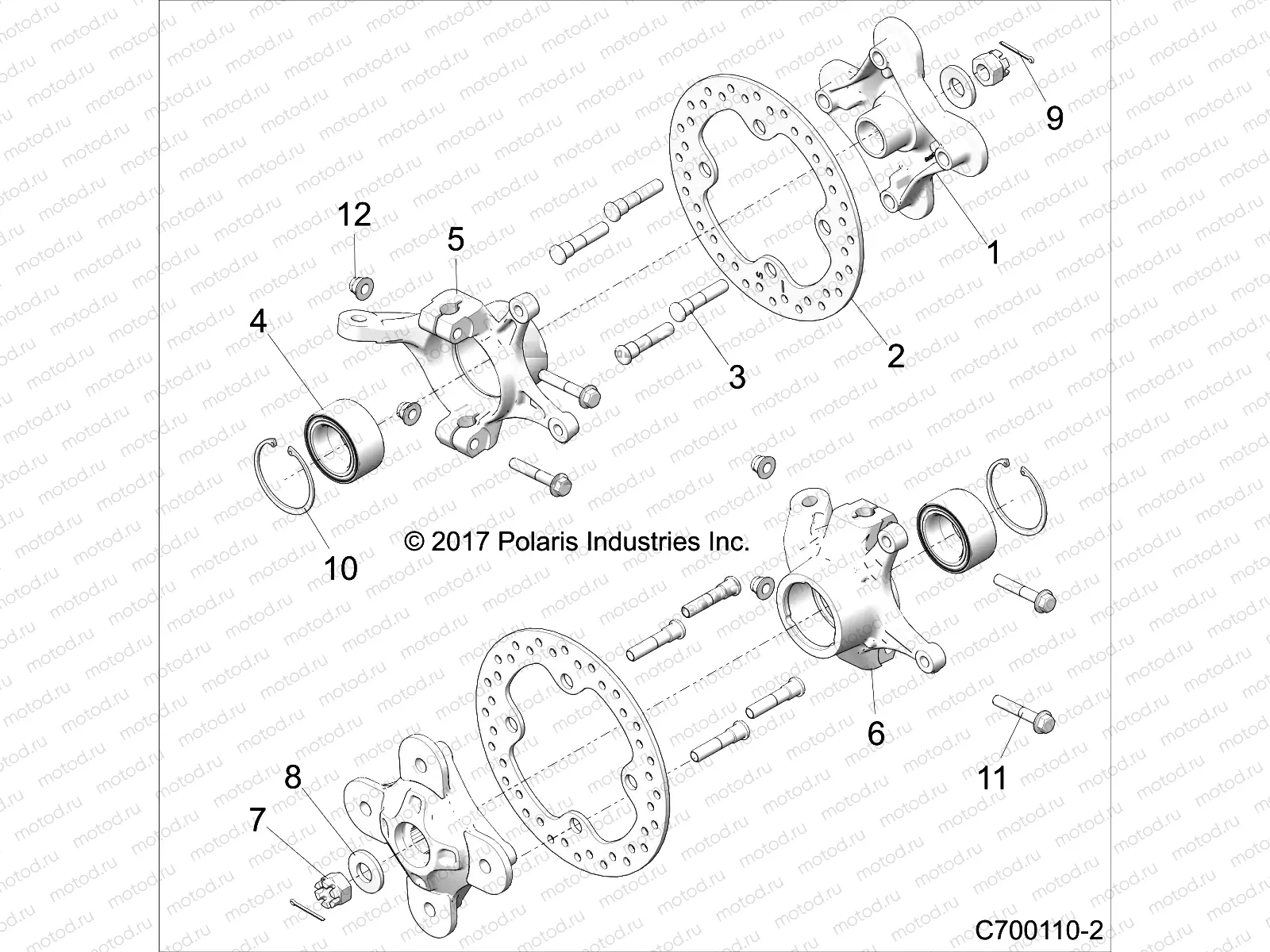 SUSPENSION | SUSPENSION, FRONT CARRIER- Z18VGE99AK/AW/BK/BW (C700110-2)