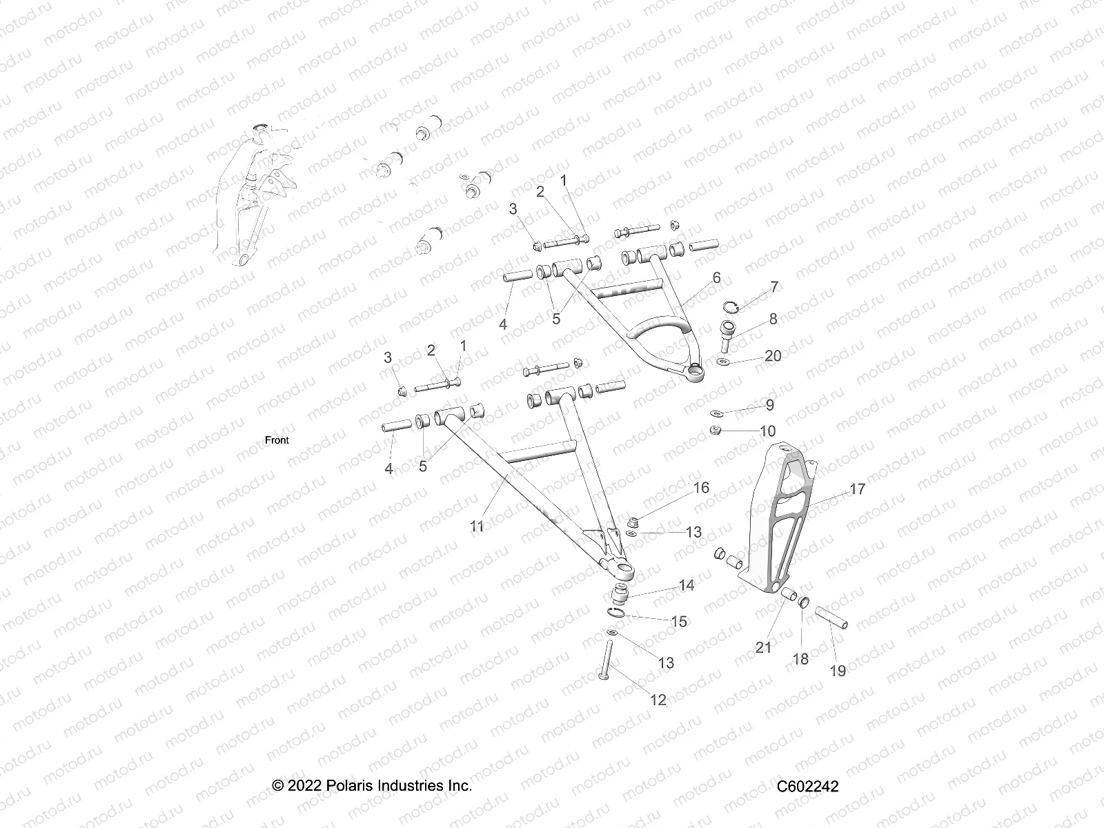 SUSPENSION | SUSPENSION, FRONT, CONTROL ARMS and SPINDLE - S23MDX6DSA/6DEA (C602242)