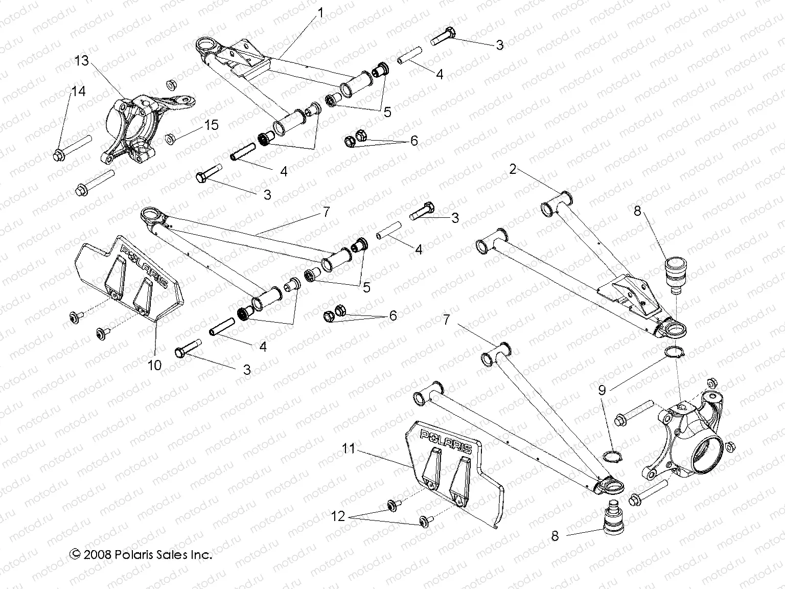 SUSPENSION | SUSPENSION, FRONT CONTROL ARMS - R09HH68/HY68 ALL OPTIONS (49RGRSUSPFRT097004X4)