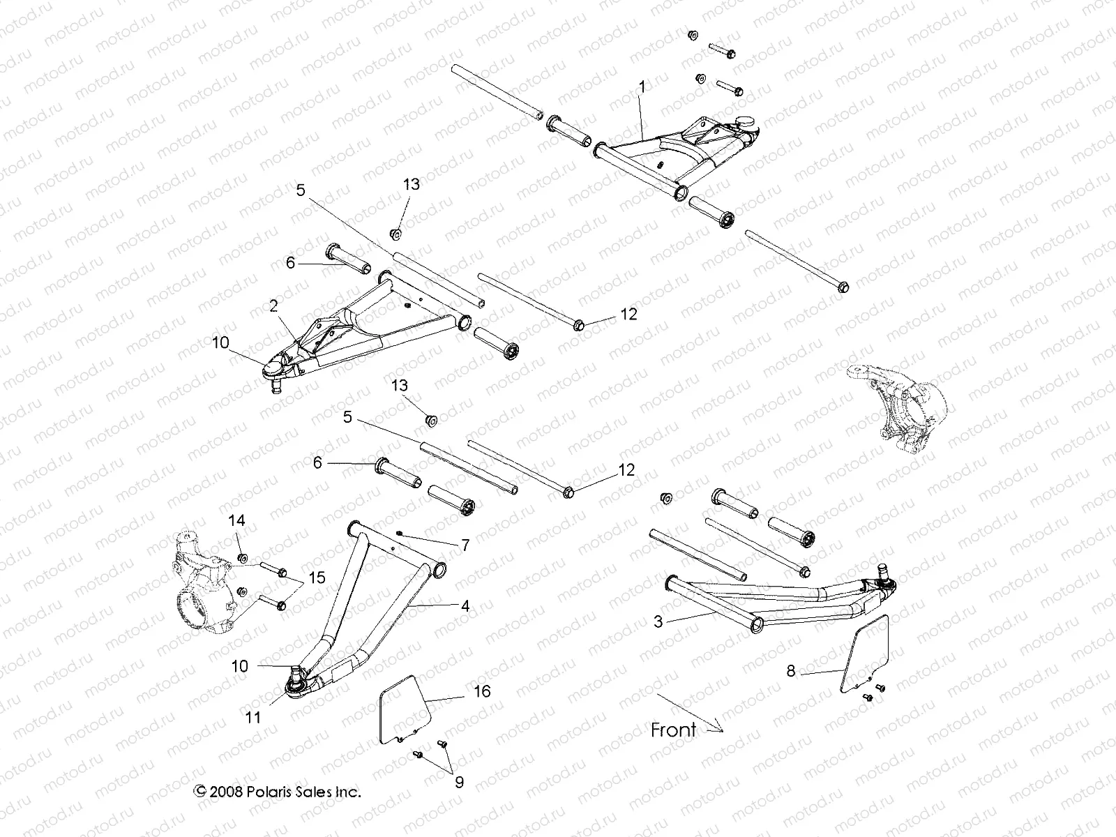 SUSPENSION | SUSPENSION, FRONT CONTROL ARMS - R09VH76 ALL OPTIONS (49RGRSUSPFRT09RZR)