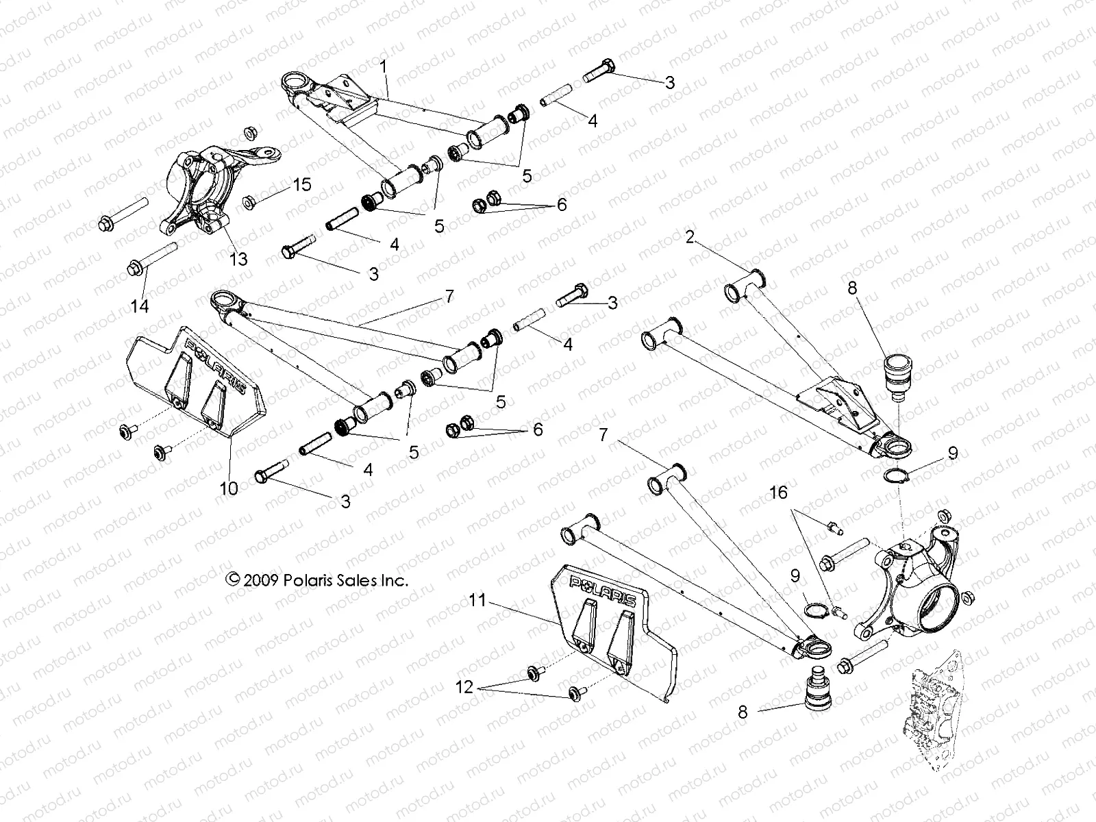 SUSPENSION | SUSPENSION, FRONT CONTROL ARMS - R10TH50AG/AR (49RGRSUSPFRT105004X4)