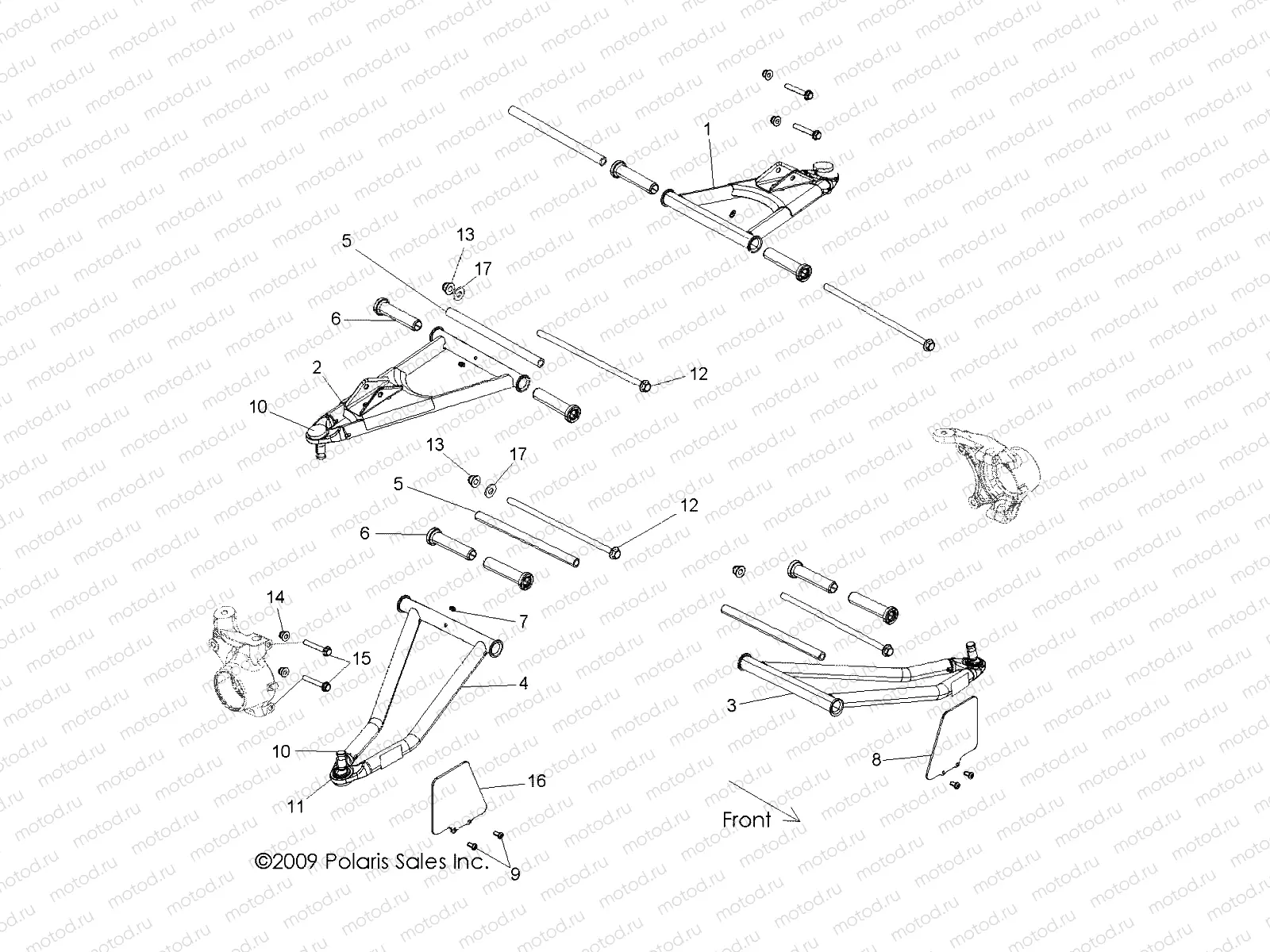 SUSPENSION | SUSPENSION, FRONT CONTROL ARMS - R10VH76 ALL OPTIONS/VY76AZ (49RGRSUSPFRT10RZR)