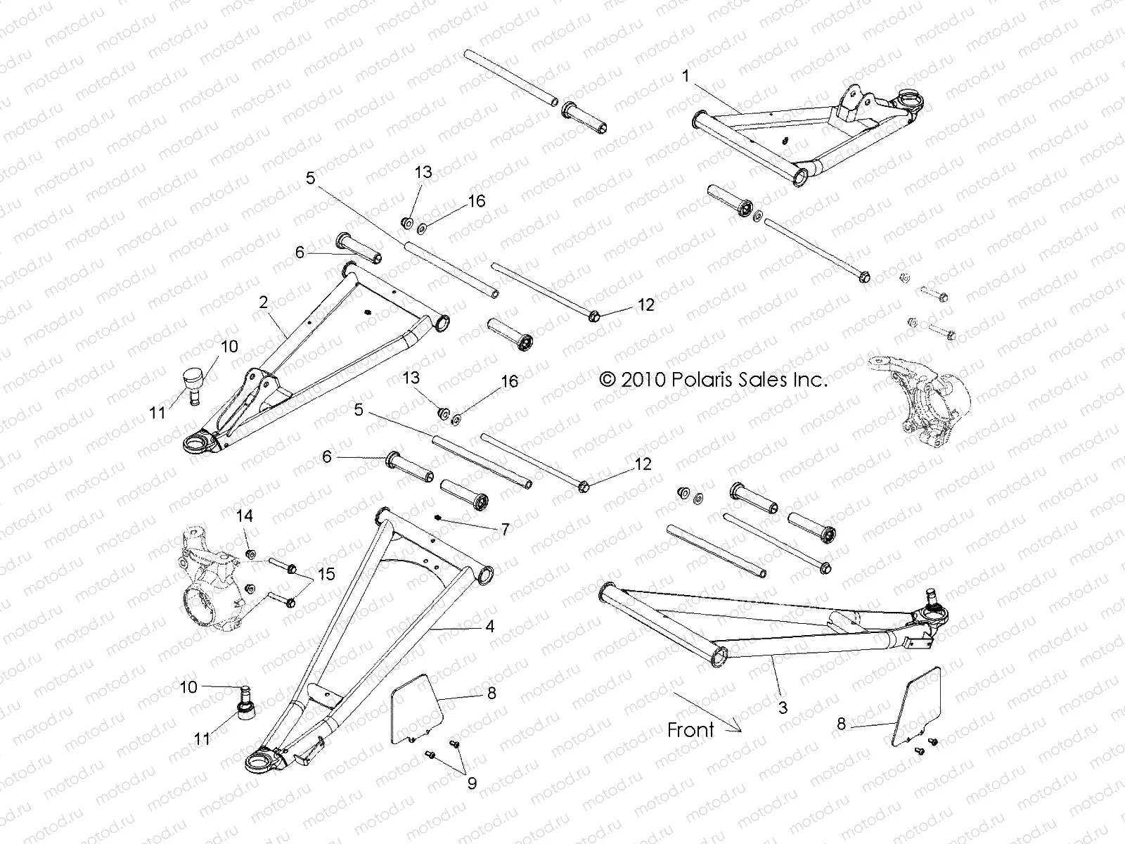SUSPENSION | SUSPENSION, FRONT CONTROL ARMS - R11VE76AC/AD/AT/AW/AZ (49RGRSUSPFRT11RZRS)
